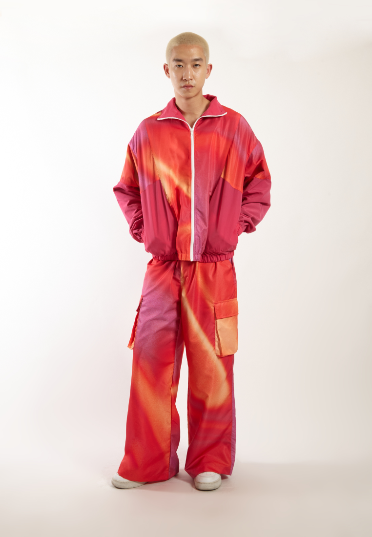 OCWA X NAELS MATES 80S INSPIRED FANTASIA ORANGE RED PINK CARGO PANTS MEN