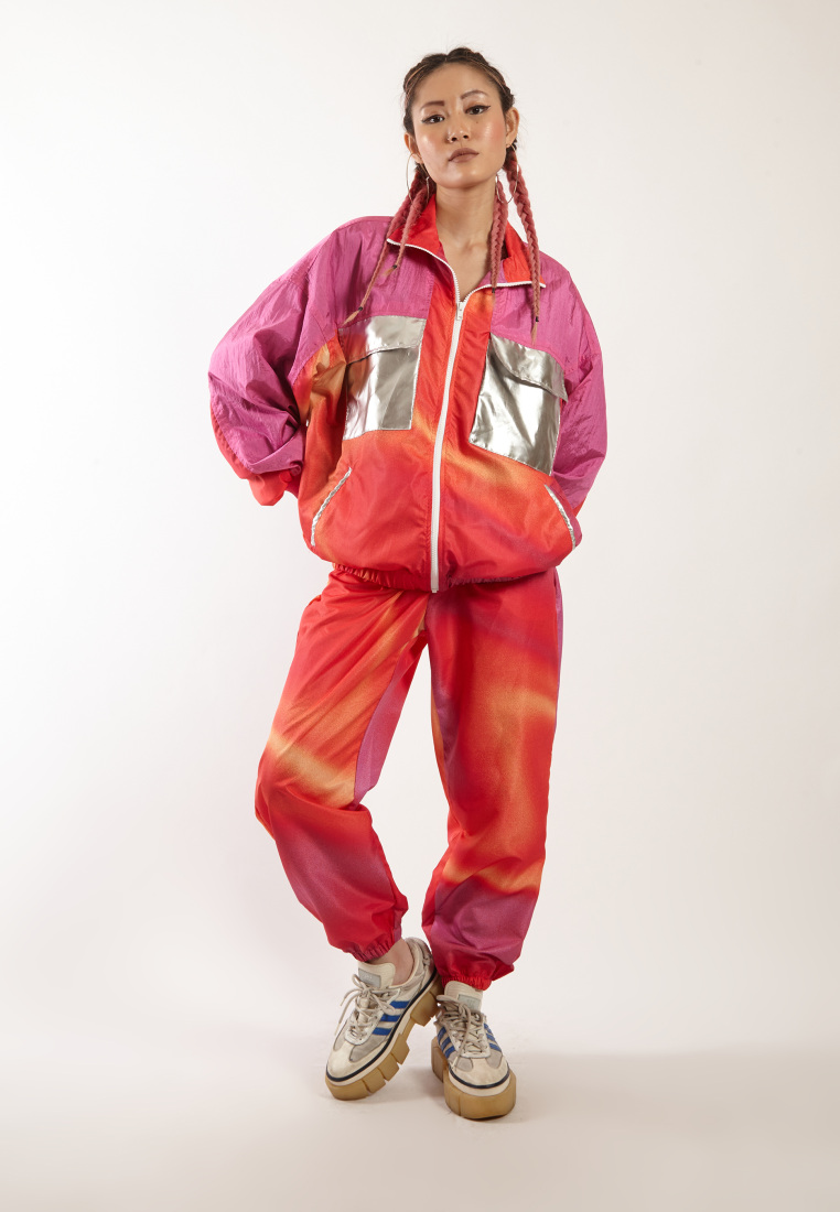 OCWA X NAELS MATES 80S INSPIRED FANTASIA ORANGE PINK JOGGER PANTS
