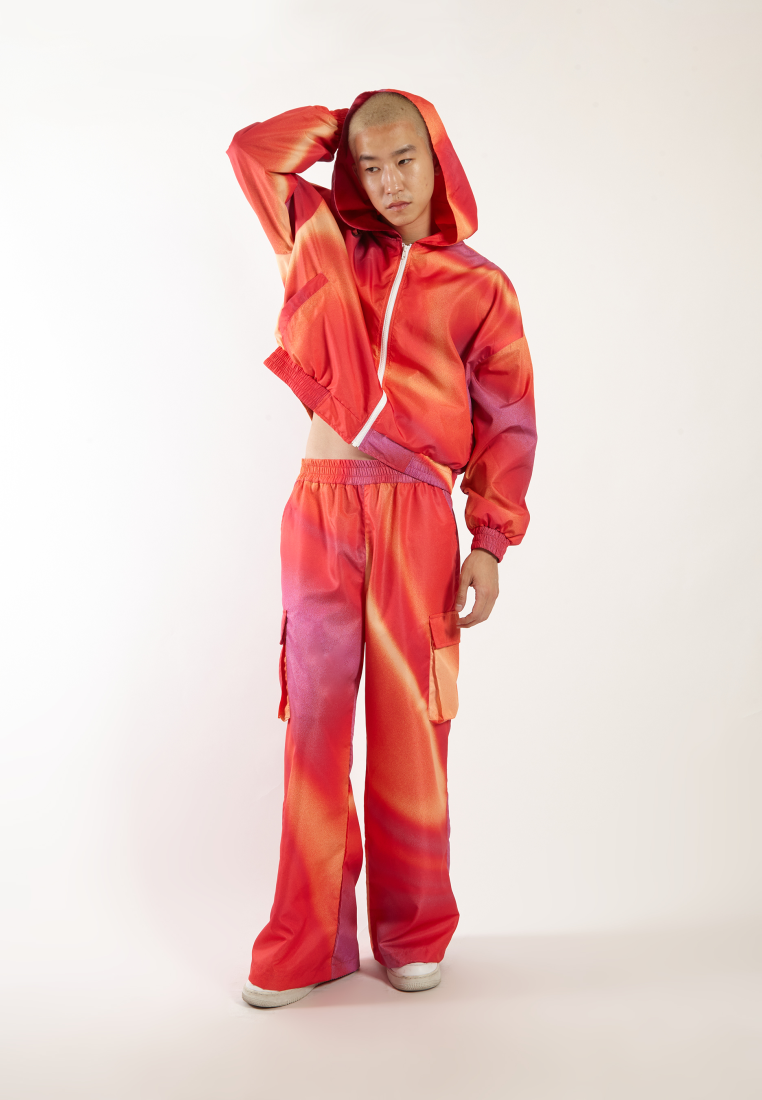 OCWA X NAELS MATES FANTASIA WATERPROOF RUNNING JACKET PINK ORANGE