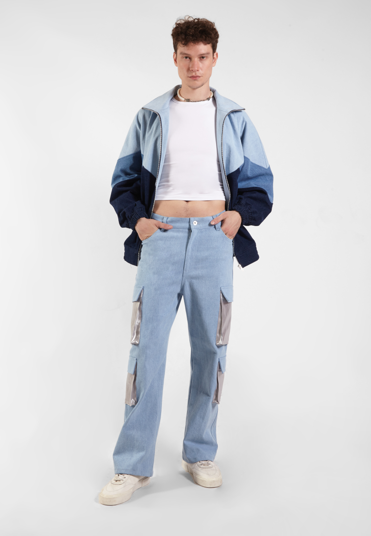 OCWA TEZA NAVY BLUE OVERSIZED DENIM JACKET