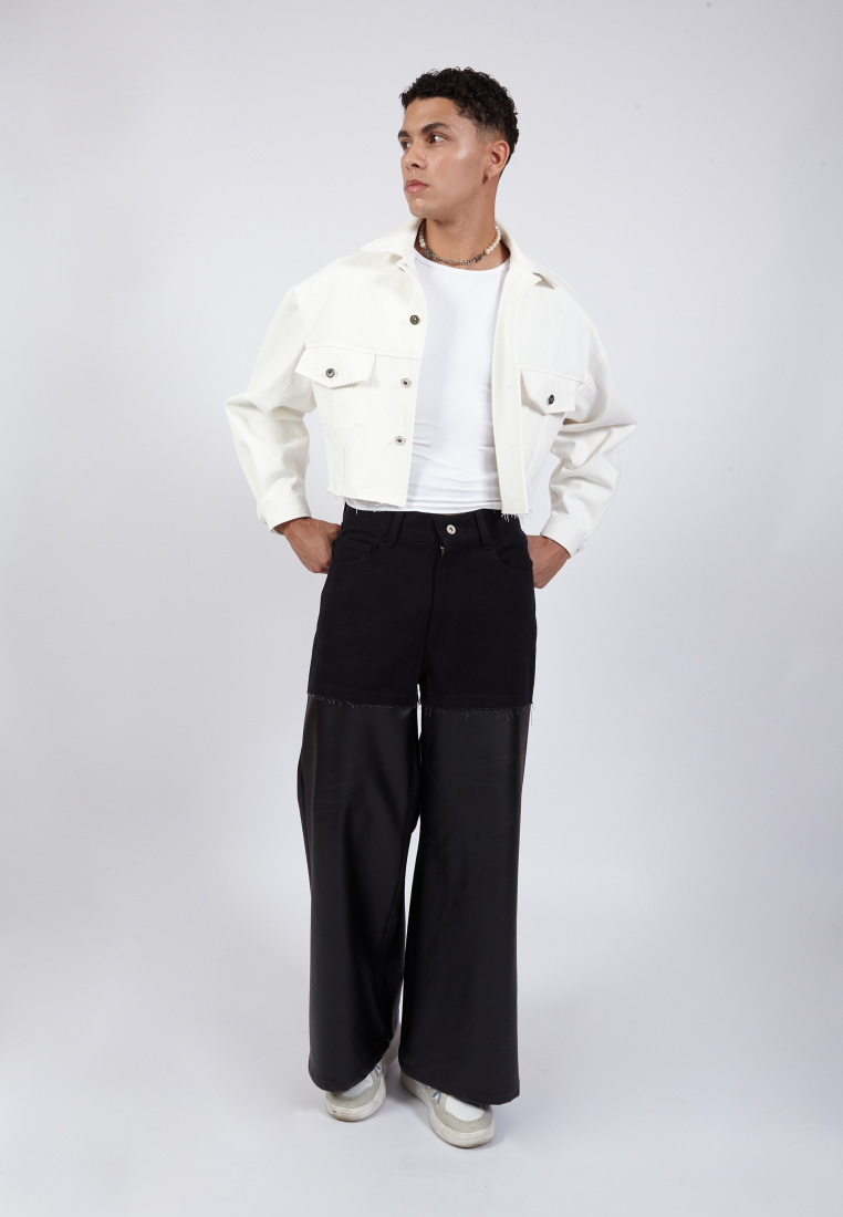 OCWA KOA WHITE CROP DENIM JACKET