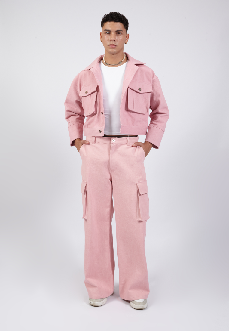 OCWA PREACH PINK OVERSIZED DENIM JACKET