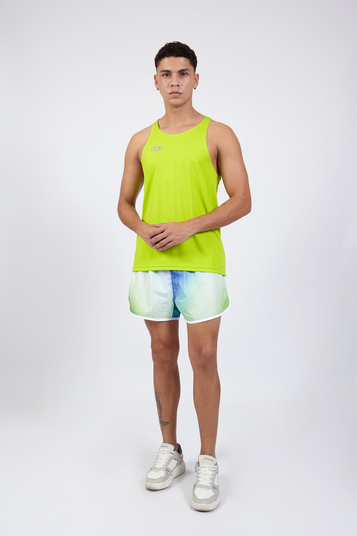 OCWA EVEREST FAST DRY HYBRID RUNNING SPORTS TANK TOP NEON GREEN