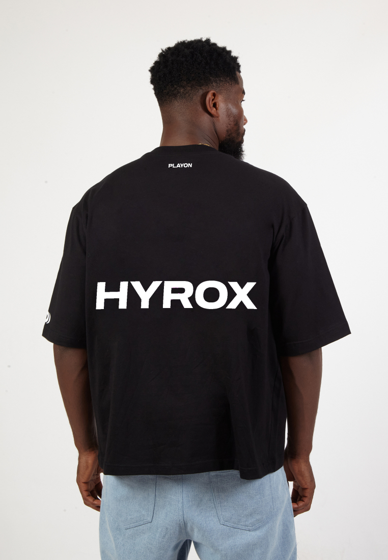 OCWA X PLAYON HYROX OVERSIZED BLACK TEE