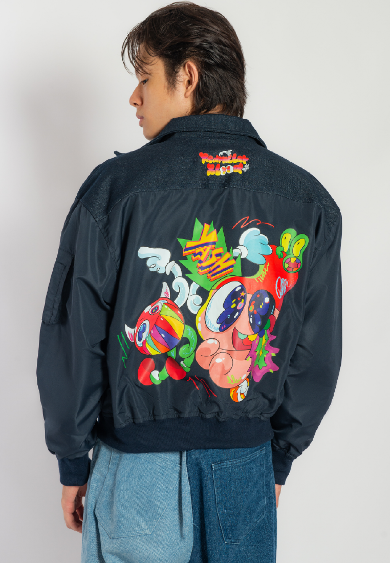 OCWA X REDMILLER BLOOD YASH BOMBER JACKET NAVY