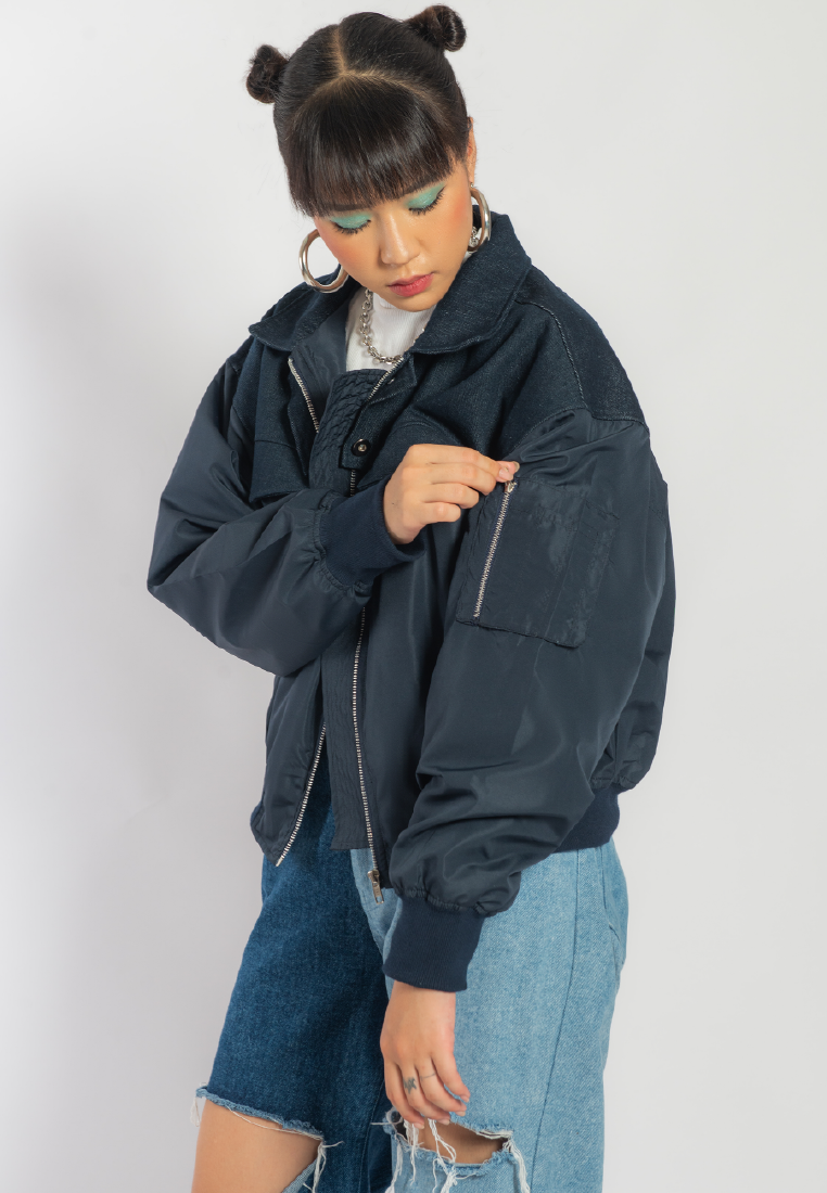 OCWA X REDMILLER BLOOD YASH BOMBER JACKET NAVY WOMAN