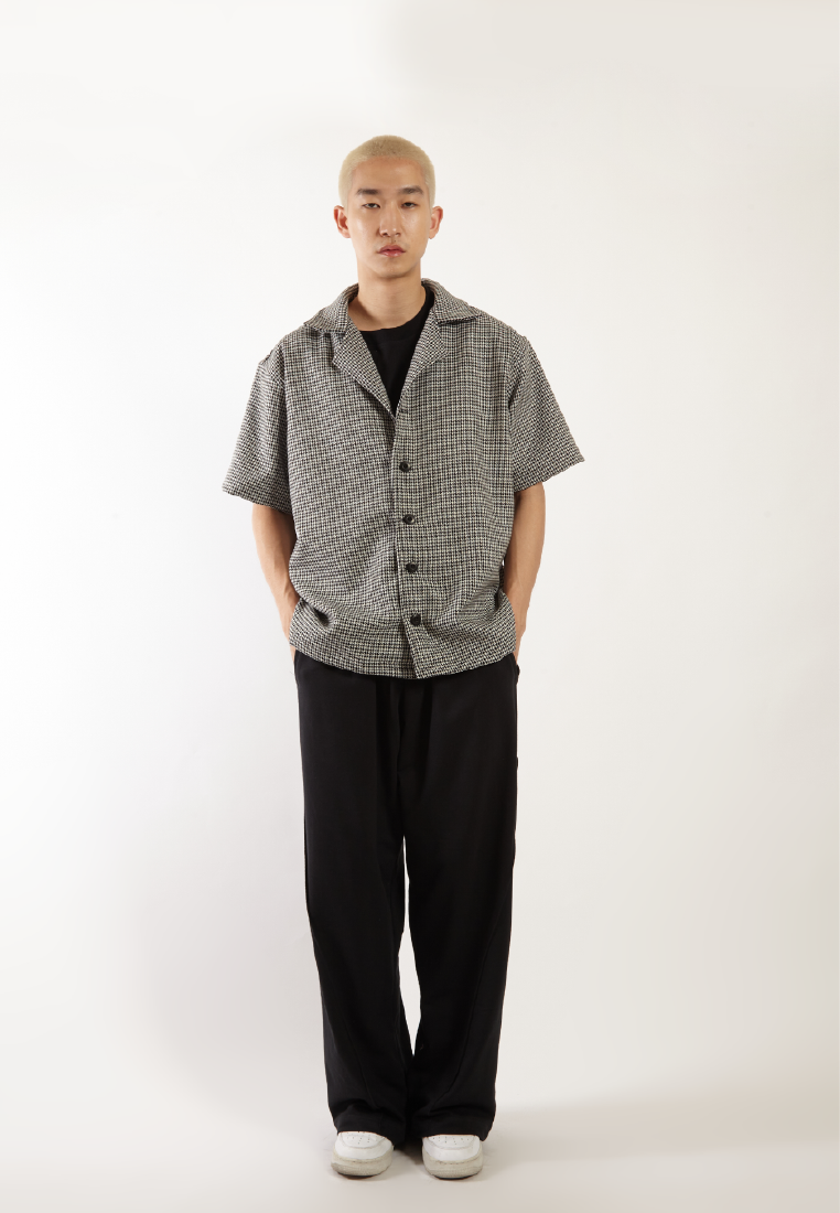 OCWA OVERSIZED DARREN HOUNDSTOOTH BLACK WHITE SHIRT