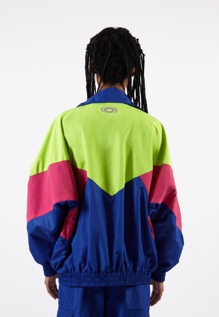 OCWA GEN NEON GREEN PINK ELECTRIC BLUE OVERSIZED 80'S INSPIRED JACKET