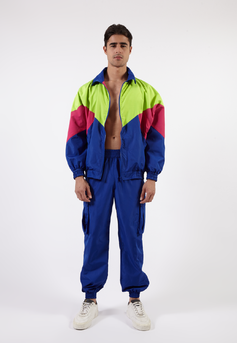 OCWA GEN NEON GREEN PINK ELECTRIC BLUE OVERSIZED 80'S INSPIRED JACKET