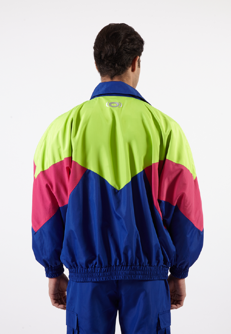 OCWA GEN NEON GREEN PINK ELECTRIC BLUE OVERSIZED 80'S INSPIRED JACKET