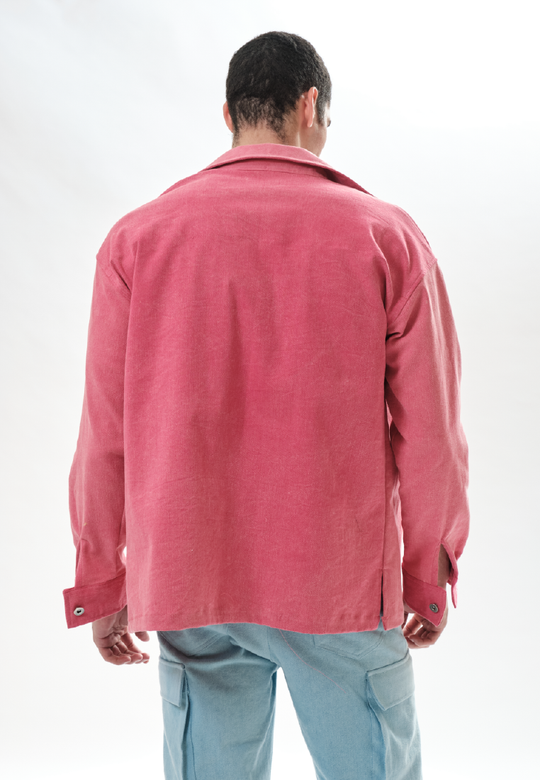 OCWA JAMIE OVERSIZED WASHED PINK DENIM SHIRT