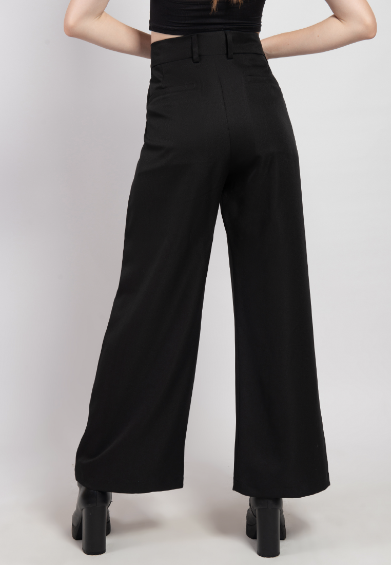 OCWA KHAY WIDE LEG PANTS BLACK