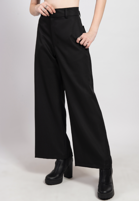 OCWA KHAY WIDE LEG PANTS BLACK