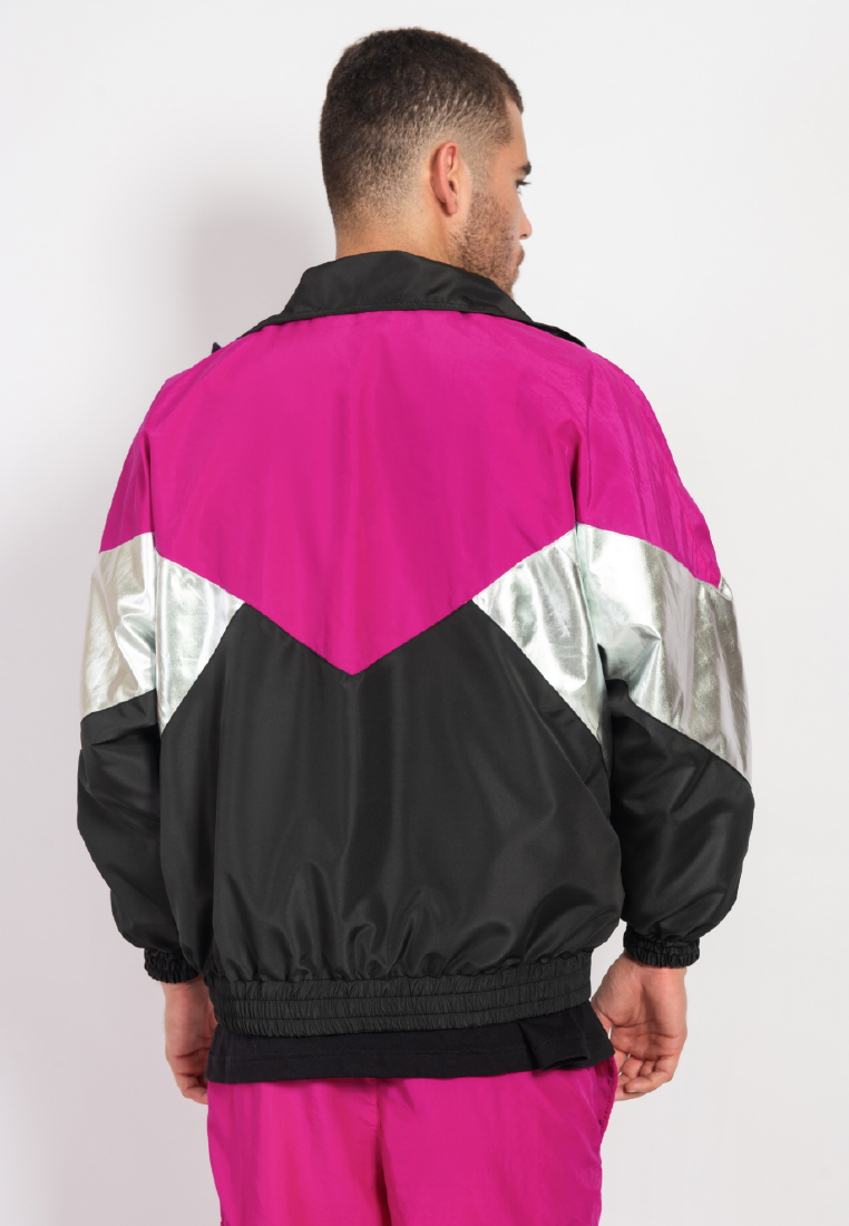 OCWA KLEIN BLACK PINK SILVER OVERSIZED 80'S INSPIRED JACKET MEN