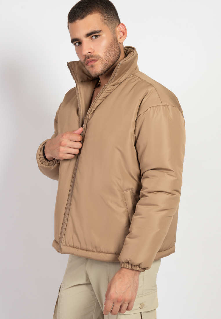 OCWA LOU LOU OVERSIZED WATERPROOF CARAMEL BROWN PUFFER JACKET