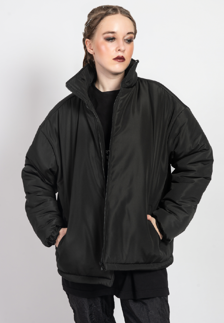 OCWA LOU LOU OVERSIZED WATERPROOF BLACK PUFFER JACKET