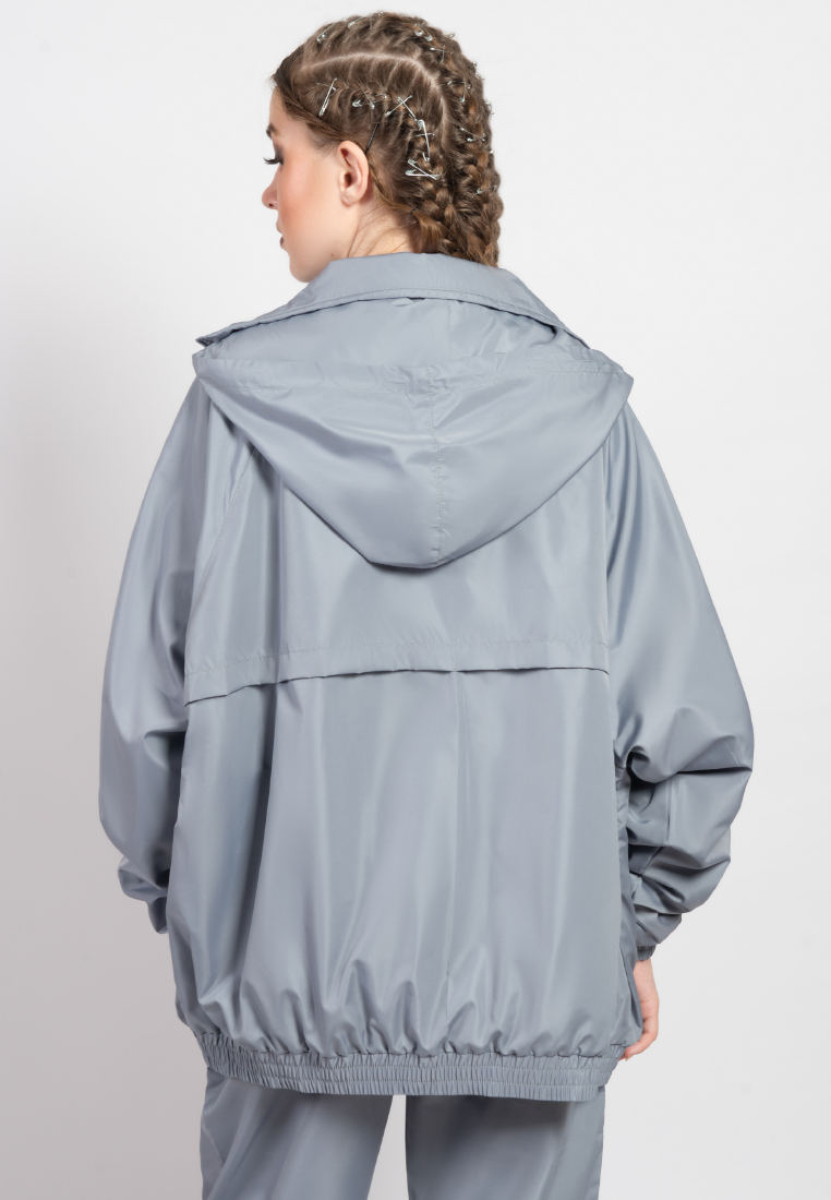 OCWA LUKE WATERPROOF OVERSIZED HOODED JACKET GREY