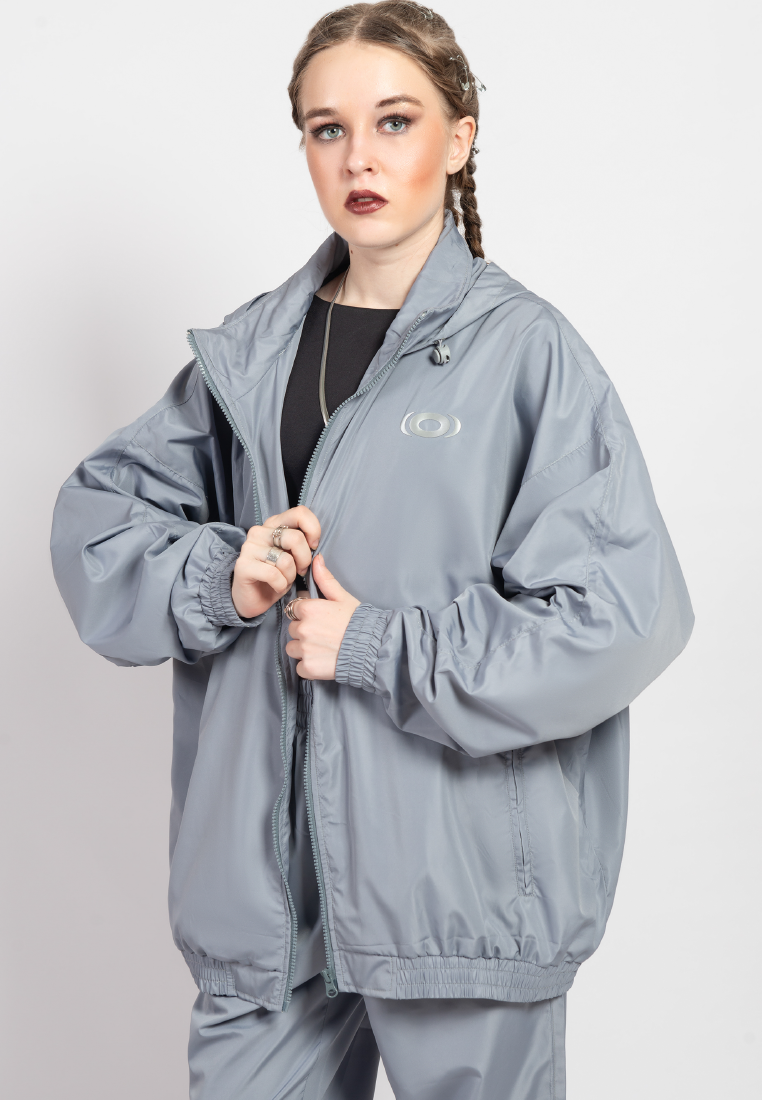 OCWA LUKE WATERPROOF OVERSIZED HOODED JACKET GREY