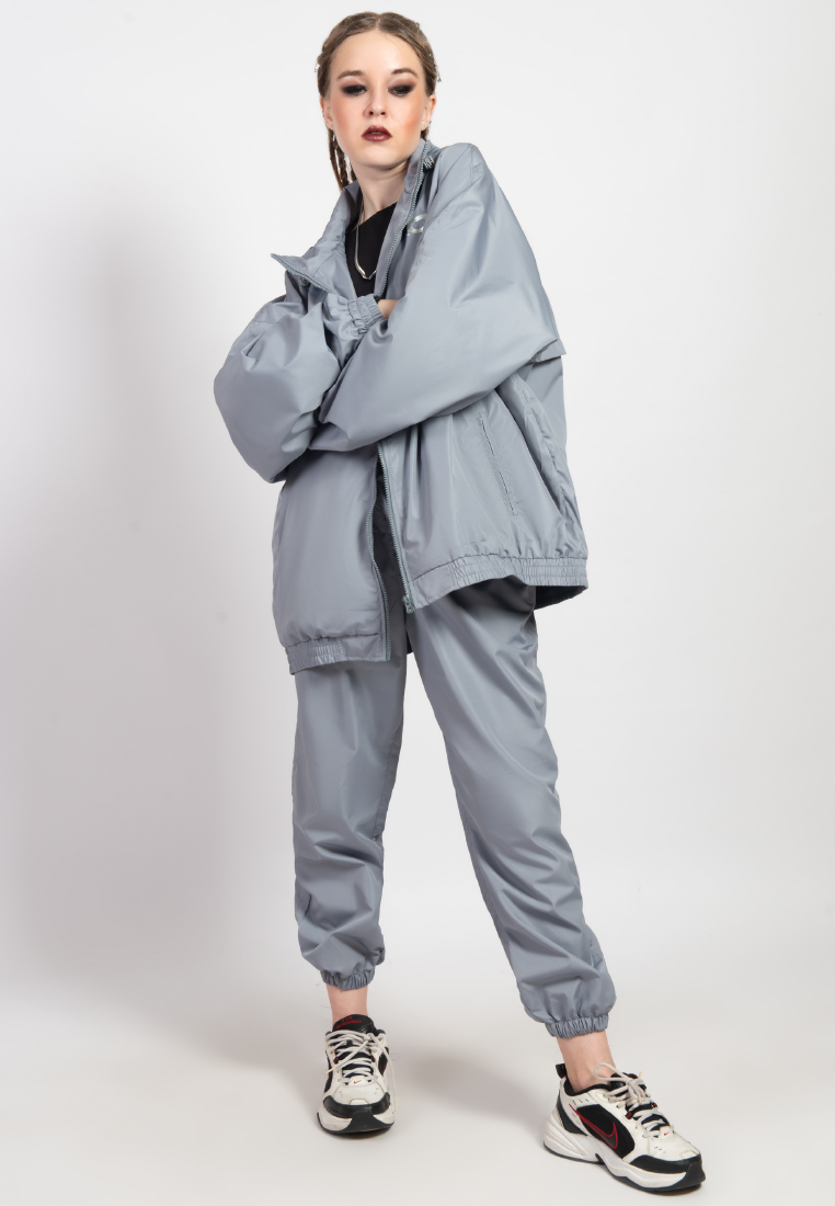 OCWA LUKE WATERPROOF OVERSIZED HOODED JACKET GREY