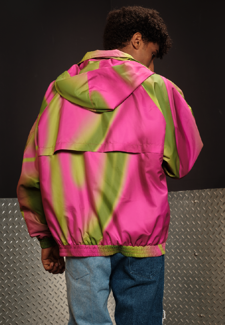 OCWA X POLKA 80'S INSPIRED RUNNING PINK NEON GREEN JACKET