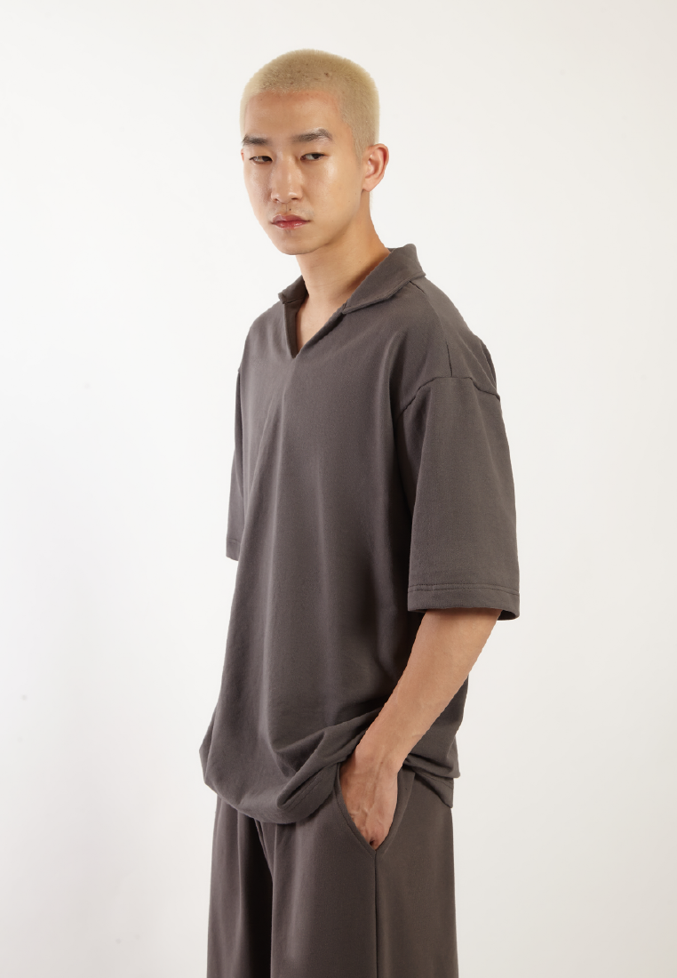 OCWA X VEDECI JOSH SPORTY POLO SHIRT ASH GREY