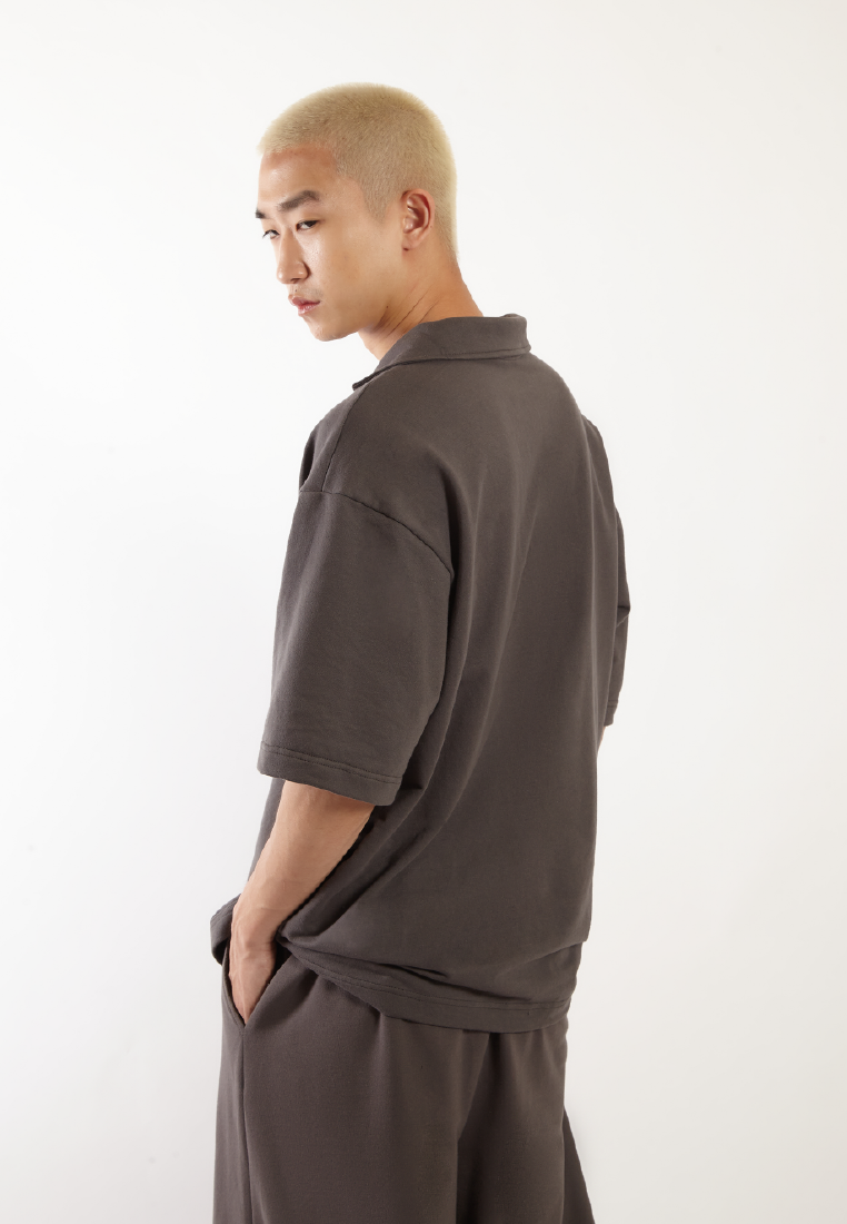 OCWA X VEDECI JOSH SPORTY POLO SHIRT ASH GREY