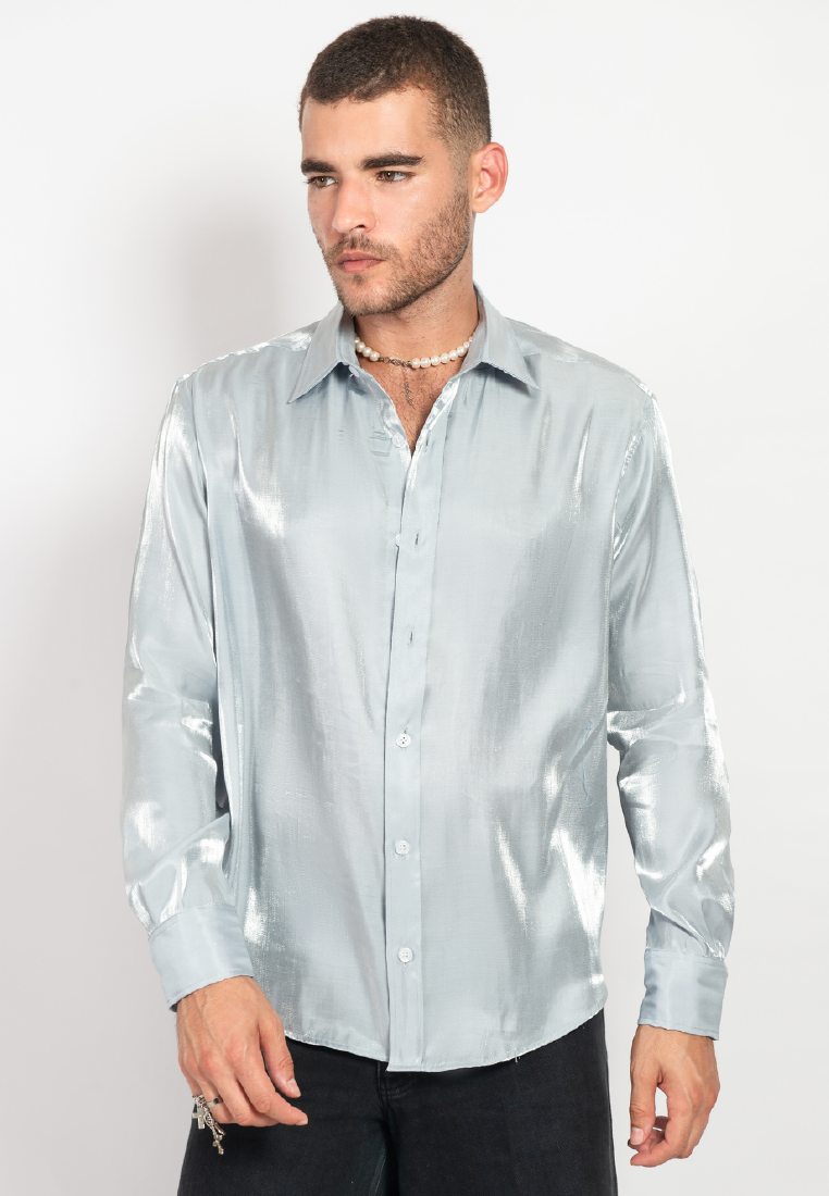 OCWA RENE SILVER SHINY GLAM SHIRT