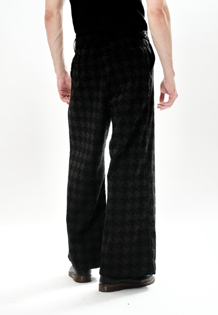 OCWA SHERLOCK HOUNDSTOOTH WIDE LEG PANTS