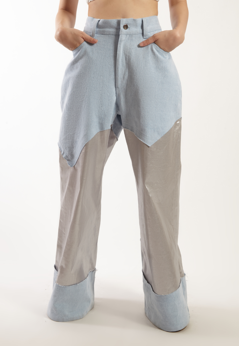 OCWA JENNER WIDE LEG LIGHT BLUE SILVER JEANS