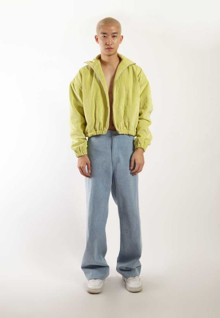 OCWA OVERSIZED JILL LIME YELLOW CORDUROY JACKET