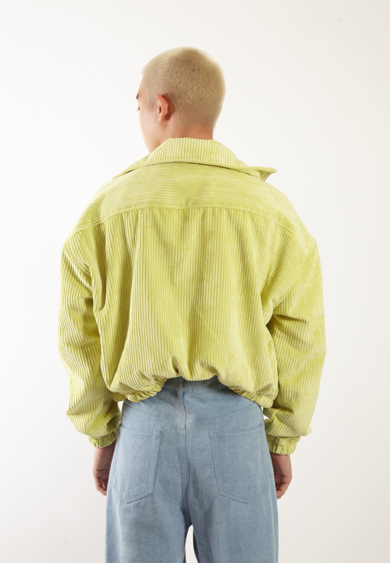 OCWA OVERSIZED JILL LIME YELLOW CORDUROY JACKET