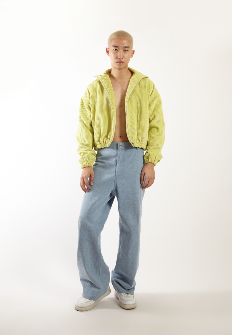 OCWA OVERSIZED JILL LIME YELLOW CORDUROY JACKET