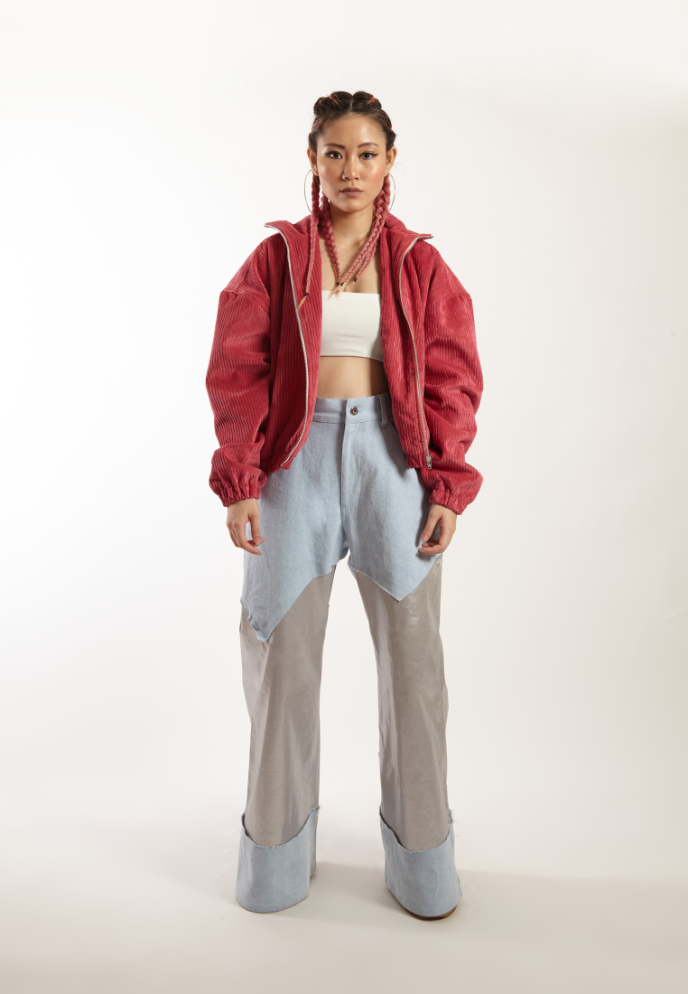 OCWA OVERSIZED JILL PINK CORDUROY JACKET