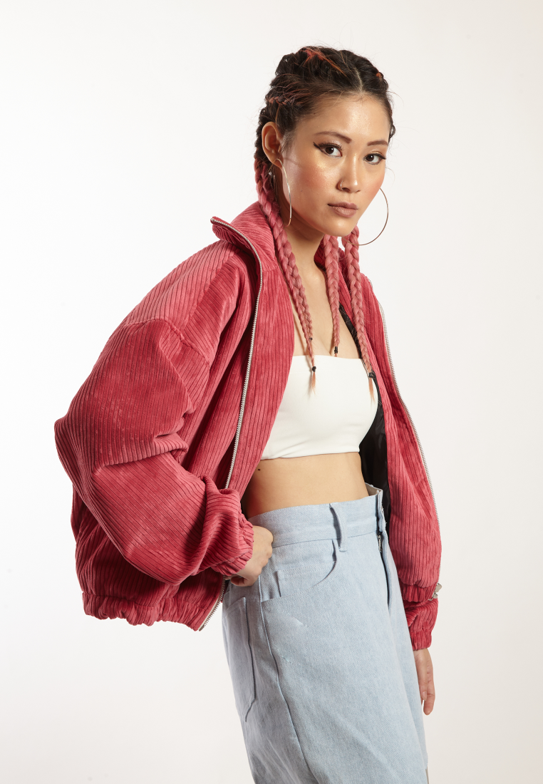 OCWA OVERSIZED JILL PINK CORDUROY JACKET