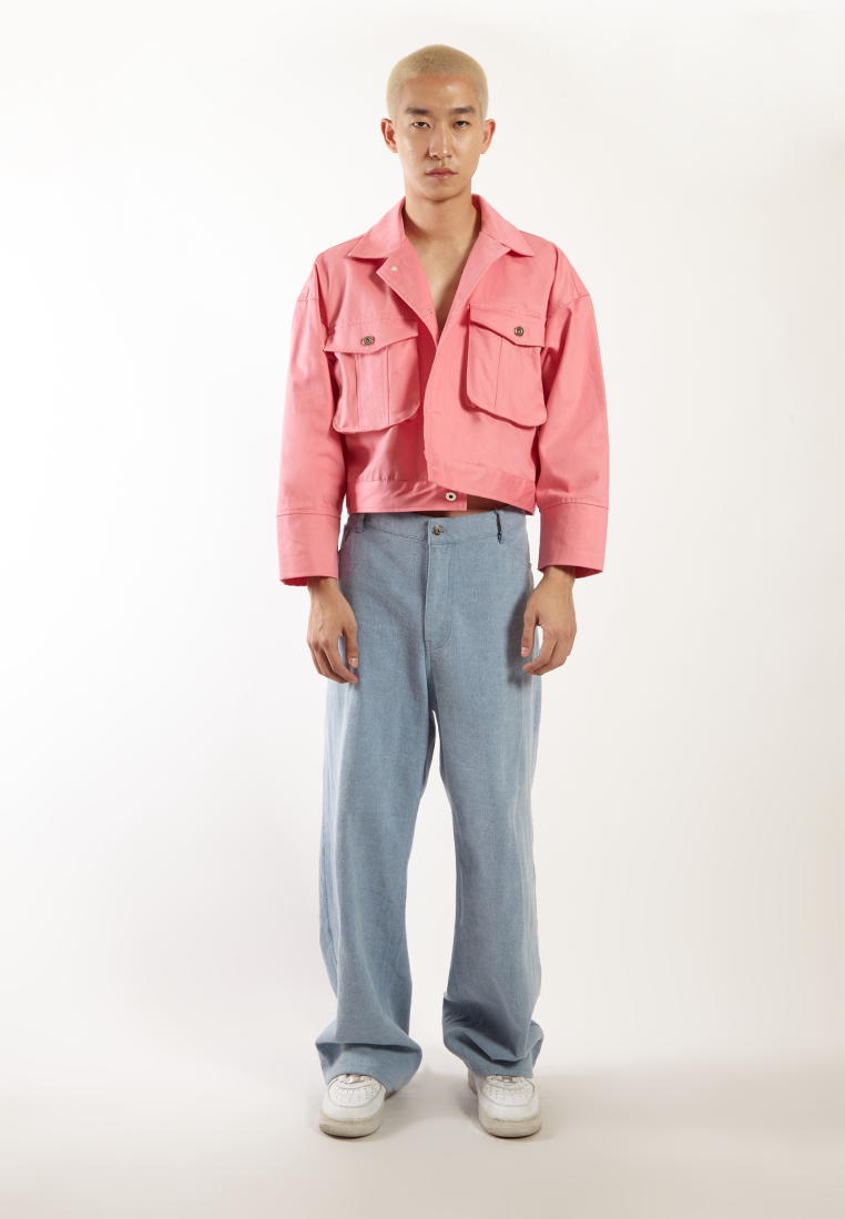 OCWA PREACH OVERSIZED CROP PINK JACKET MEN