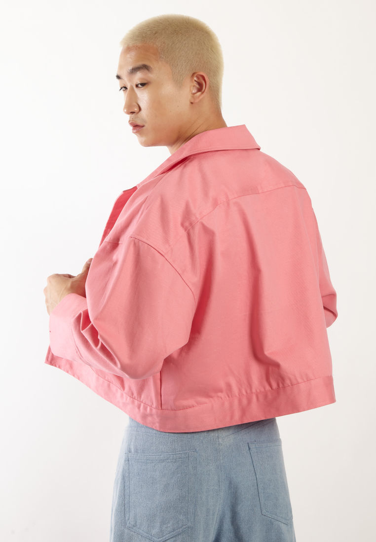 OCWA PREACH OVERSIZED CROP PINK JACKET MEN