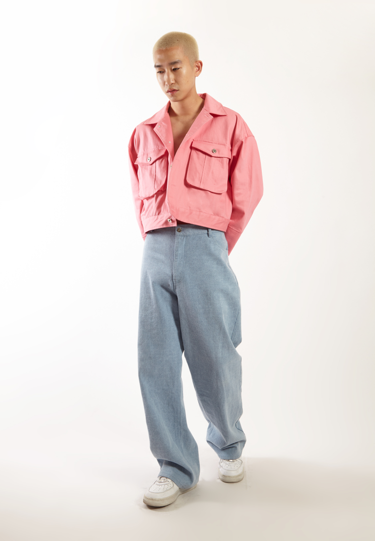 OCWA PREACH OVERSIZED CROP PINK JACKET MEN