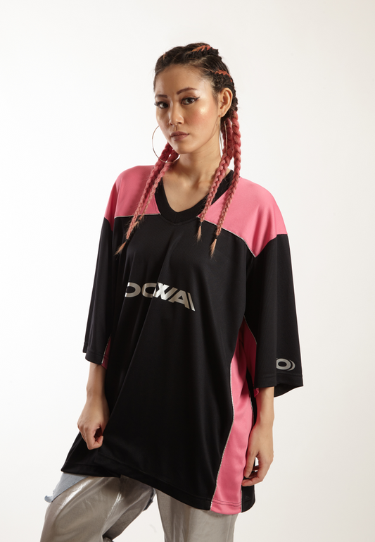 OCWA OVERSIZED ALIYAH JERSEY BLACK PINK SILVER WOMAN