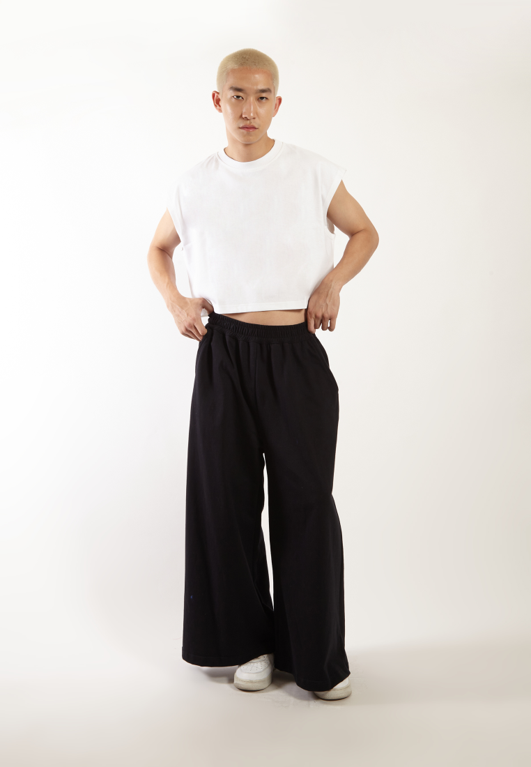 OCWA GAVIN OVERSIZED CROP MUSCLE TEE WHITE