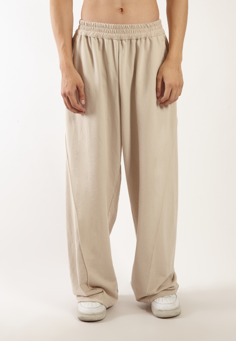 OCWA X VEDECI KENDRICK FLARE TRACK PANTS BEIGE CREAM MEN