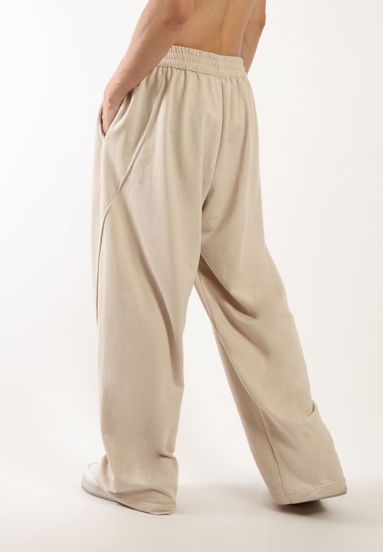 OCWA X VEDECI KENDRICK FLARE TRACK PANTS BEIGE CREAM MEN