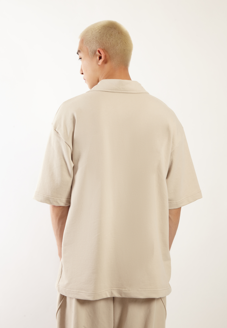 OCWA X VEDECI JOSH SPORTY POLO SHIRT BEIGE CREAM