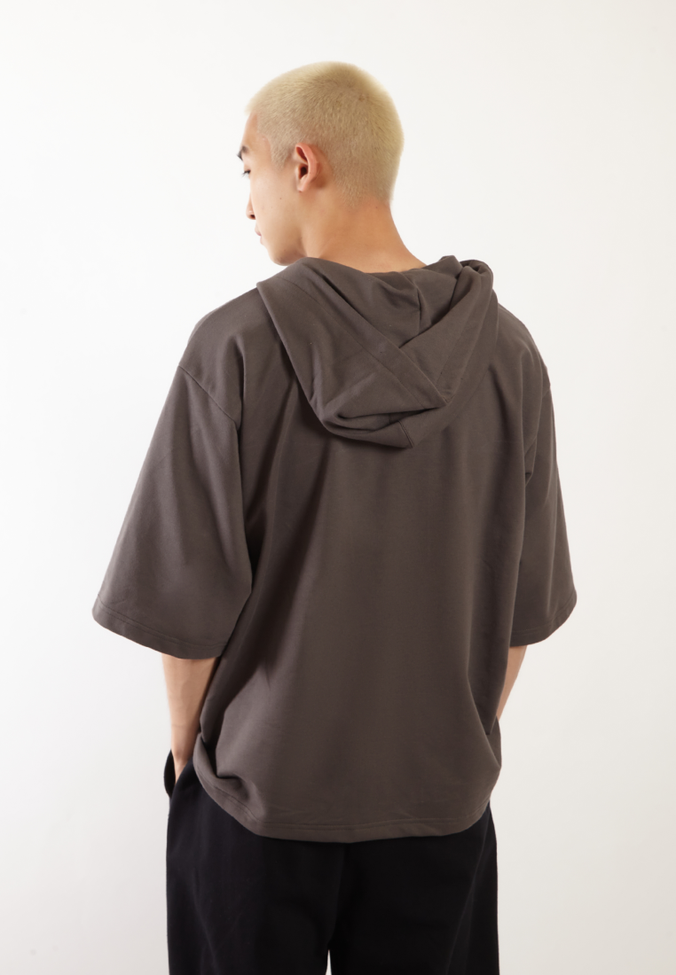 OCWA X VEDECI OVERSIZED BLAZE SHORT SLEEVE HOODIE ASH GREY