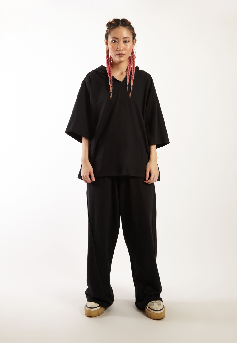 OCWA X VEDECI KENDRICK FLARE TRACK PANTS BLACK