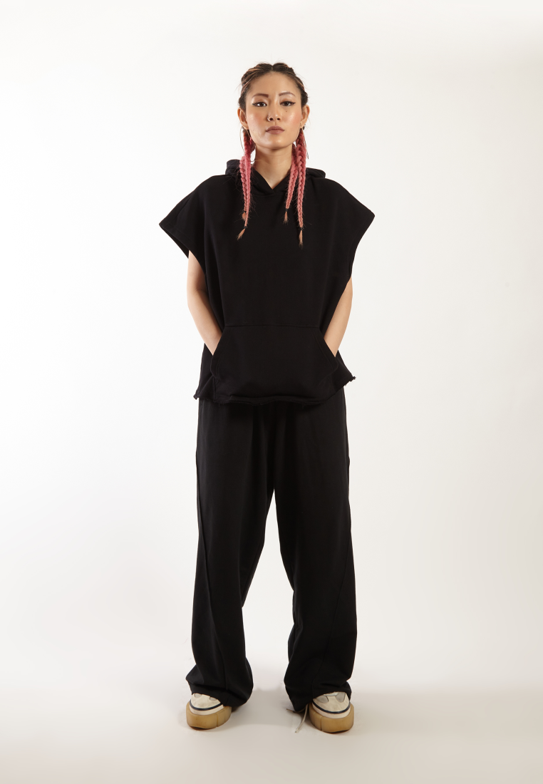 OCWA X VEDECI KENDRICK FLARE TRACK PANTS BLACK