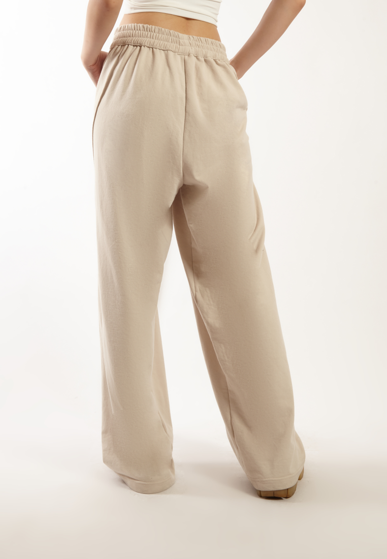 OCWA X VEDECI KENDRICK FLARE TRACK PANTS BEIGE CREAM