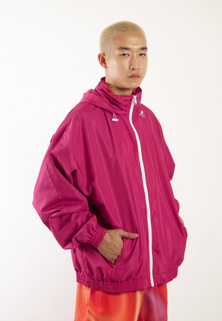 OCWA OVERSIZED WATER PROOF REVO SPORTS JACKET PINK FUCHSIA