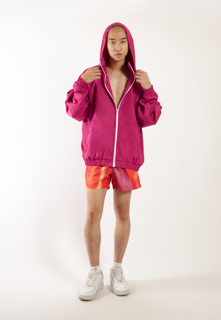 OCWA OVERSIZED WATER PROOF REVO SPORTS JACKET PINK FUCHSIA