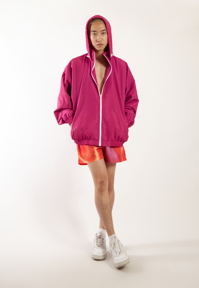 OCWA OVERSIZED WATER PROOF REVO SPORTS JACKET PINK FUCHSIA