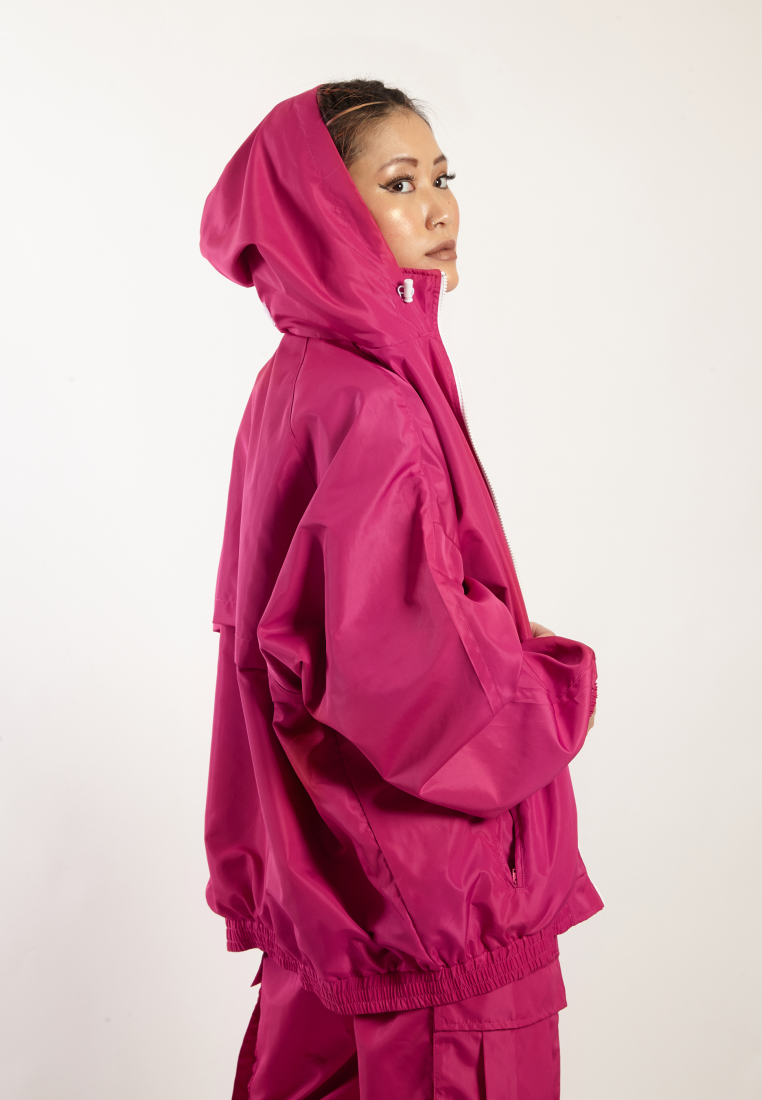 OCWA OVERSIZED WATER PROOF REVO SPORTS JACKET PINK FUCHSIA WOMAN